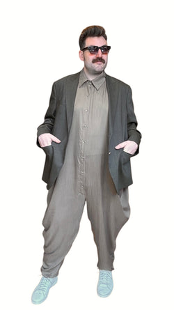Taupe Silk LeisureSuit