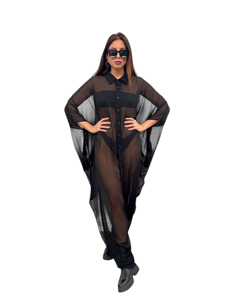 Sheer Pin Stripe